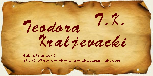 Teodora Kraljevački vizit kartica